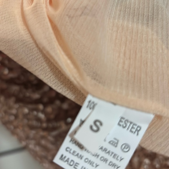 NWT Kayamiya glittery rose gold womens mini skirt - Picture 4 of 5